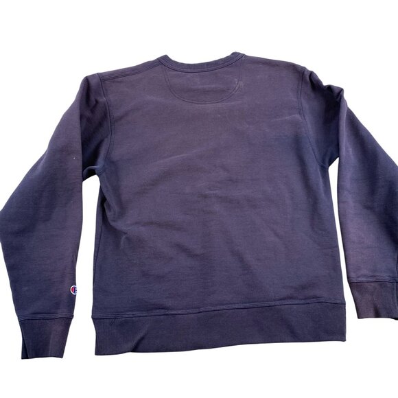 Champion Men's Crewneck Sweatshirt Medium Dark Navy Cotton Blend - Picture 2 of 13